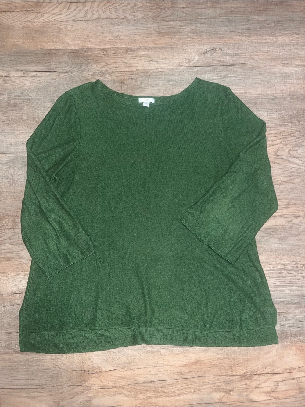 J.Jill Linen Blend Women’s Lightweight Green Scoop Neck Top